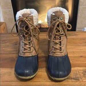 Tommy Hilfiger Brown and Black Winter Boots